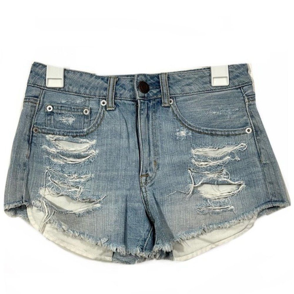 American Eagle Distressed High Rise Festival Short